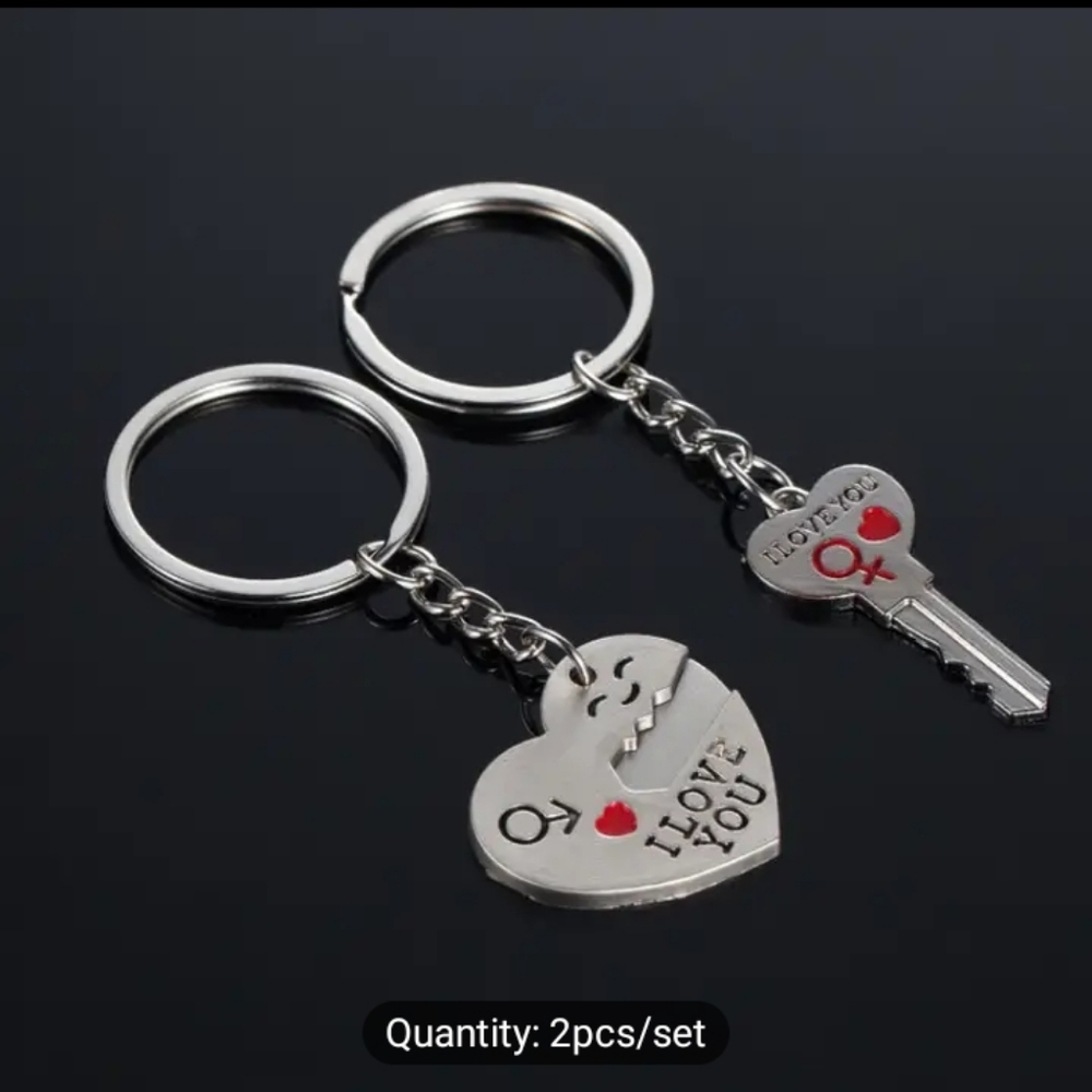 I Love You 2pc Keychain set